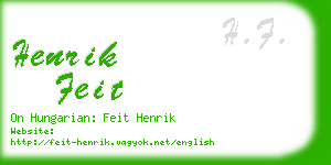 henrik feit business card